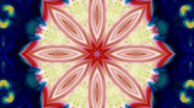 Simetrik soyut geometrik yıldız ve şekiller Kaleidoscope