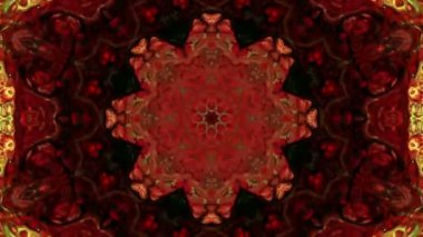 Simetrik soyut geometrik yıldız ve şekiller Kaleidoscope