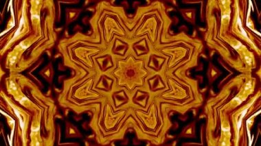 Simetrik soyut geometrik yıldız ve şekiller Kaleidoscope
