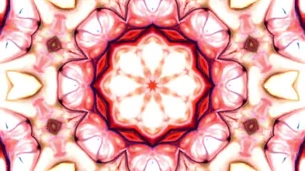 Étoiles Géométriques Symétriques Abstraites Formes Kaléidoscope — Video