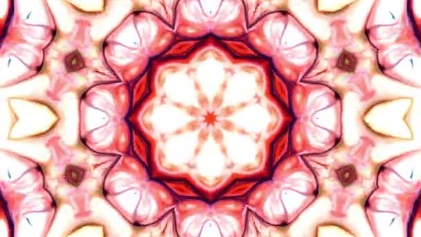 Abstraktní Symetrické Geometrické Hvězd Kaleidoskop Tvarů — Stock video