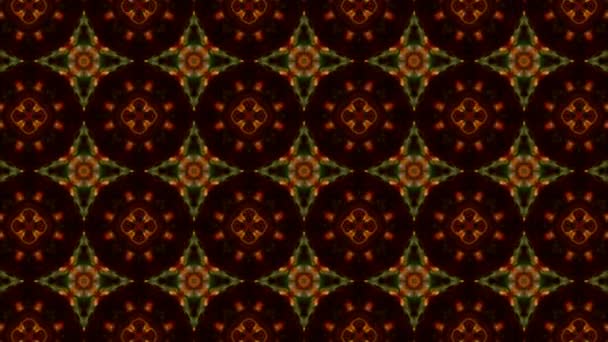 Abstraktní Symetrické Geometrické Hvězd Kaleidoskop Tvarů — Stock video