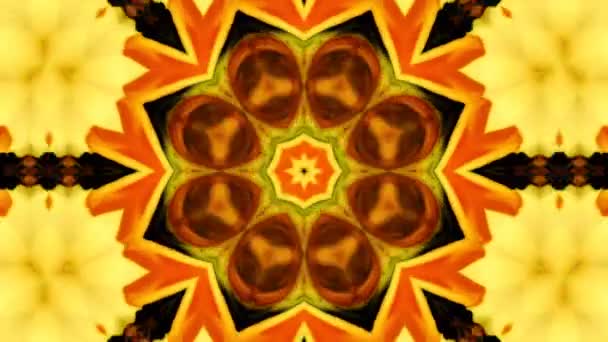 Abstrakte Symmetrische Geometrische Sterne Und Formen Kaleidoskop — Stockvideo