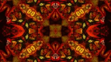 Simetrik soyut geometrik yıldız ve şekiller Kaleidoscope