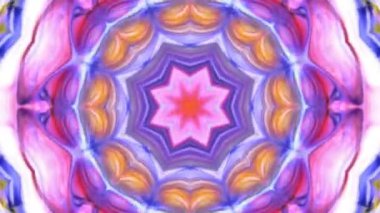 Simetrik soyut geometrik yıldız ve şekiller Kaleidoscope