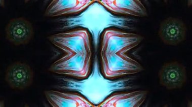 Simetrik soyut geometrik yıldız ve şekiller Kaleidoscope