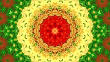 Simetrik soyut geometrik yıldız ve şekiller Kaleidoscope