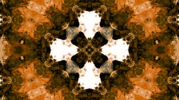 Abstraktní Symetrické Geometrické Hvězd Kaleidoskop Tvarů — Stock video