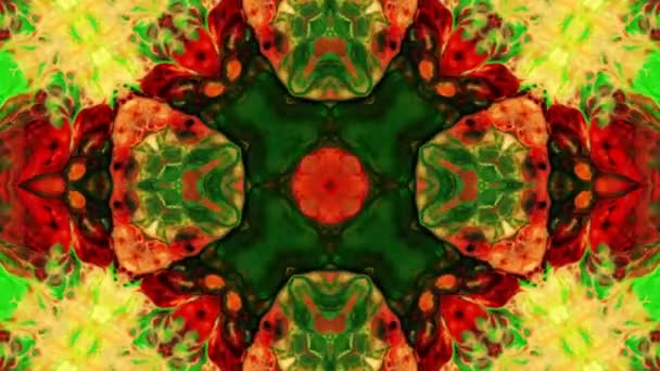 Abstract Symmetric Geometric Stars Shapes Kaleidoscope — Stock Video