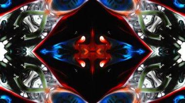 Simetrik soyut geometrik yıldız ve şekiller Kaleidoscope