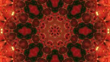 Simetrik soyut geometrik yıldız ve şekiller Kaleidoscope