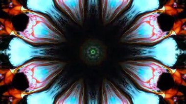 Simetrik soyut geometrik yıldız ve şekiller Kaleidoscope