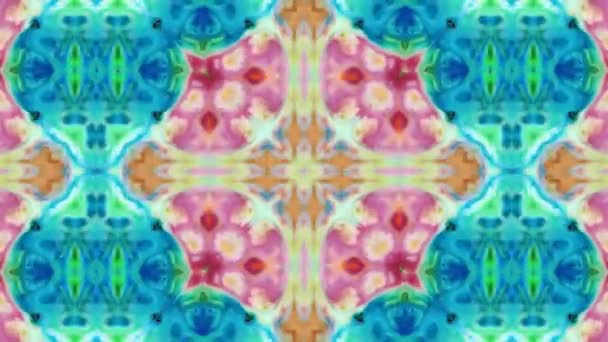 Abstract Symmetric Geometric Stars Shapes Kaleidoscope — Stock Video