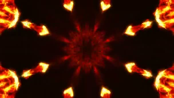 Estrelas Formas Geométricas Simétricas Abstratas Caleidoscópio — Vídeo de Stock