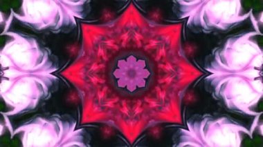 Simetrik soyut geometrik yıldız ve şekiller Kaleidoscope