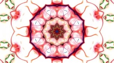 Simetrik soyut geometrik yıldız ve şekiller Kaleidoscope