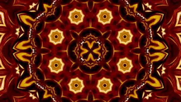 Abstract Symmetric Geometric Stars Shapes Kaleidoscope — Stock Video