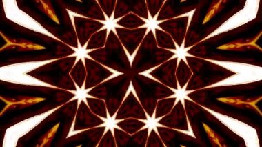 Simetrik soyut geometrik yıldız ve şekiller Kaleidoscope