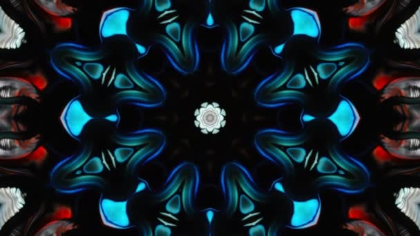 Abstraktní Symetrické Geometrické Hvězd Kaleidoskop Tvarů — Stock video
