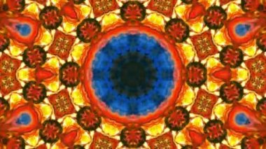 Simetrik soyut geometrik yıldız ve şekiller Kaleidoscope