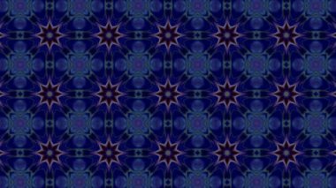 Simetrik soyut geometrik yıldız ve şekiller Kaleidoscope