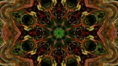 Simetrik soyut geometrik yıldız ve şekiller Kaleidoscope