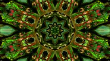 Simetrik soyut geometrik yıldız ve şekiller Kaleidoscope