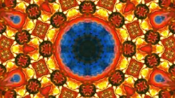 Abstraktní Symetrické Geometrické Hvězd Kaleidoskop Tvarů — Stock video