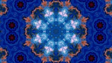 Simetrik soyut geometrik yıldız ve şekiller Kaleidoscope