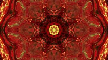 Simetrik soyut geometrik yıldız ve şekiller Kaleidoscope