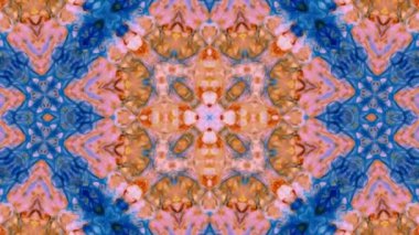 Simetrik soyut geometrik yıldız ve şekiller Kaleidoscope