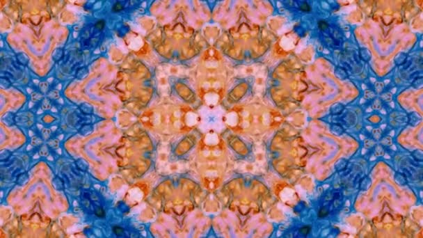 Abstrakte Symmetrische Geometrische Sterne Und Formen Kaleidoskop — Stockvideo