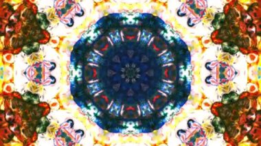 Simetrik soyut geometrik yıldız ve şekiller Kaleidoscope