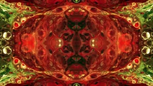 Abstract Symmetric Geometric Stars Shapes Kaleidoscope — Stock Video