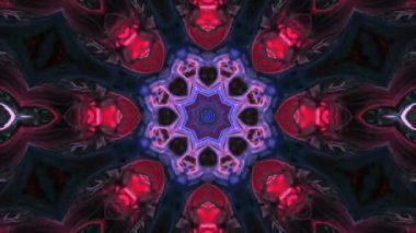 Simetrik soyut geometrik yıldız ve şekiller Kaleidoscope