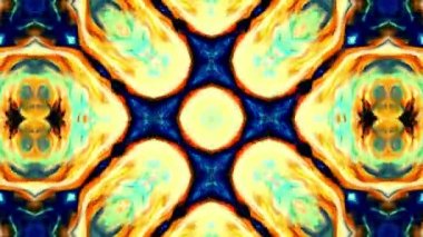 Simetrik soyut geometrik yıldız ve şekiller Kaleidoscope
