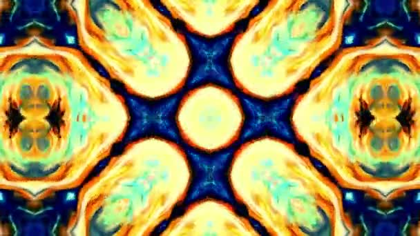 Stele Forme Geometrice Simetrice Abstracte Kaleidoscop — Videoclip de stoc
