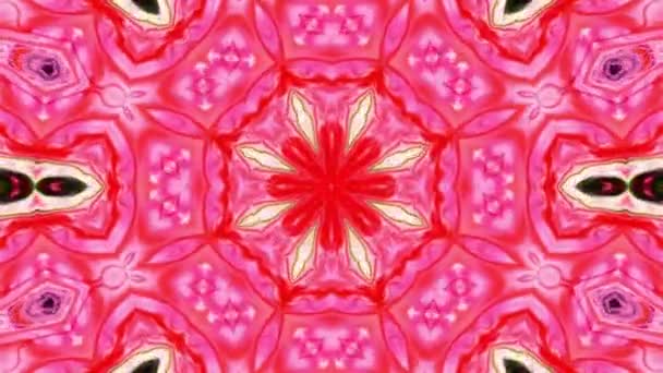 Abstract Symmetric Geometrische Sterren Shapes Caleidoscoop — Stockvideo