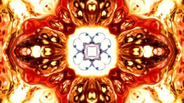 Simetrik soyut geometrik yıldız ve şekiller Kaleidoscope