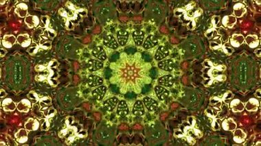 Simetrik soyut geometrik yıldız ve şekiller Kaleidoscope