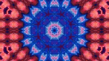 Simetrik soyut geometrik yıldız ve şekiller Kaleidoscope