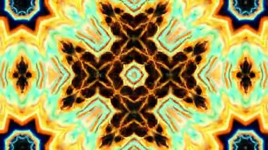 Simetrik soyut geometrik yıldız ve şekiller Kaleidoscope