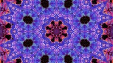 Simetrik soyut geometrik yıldız ve şekiller Kaleidoscope