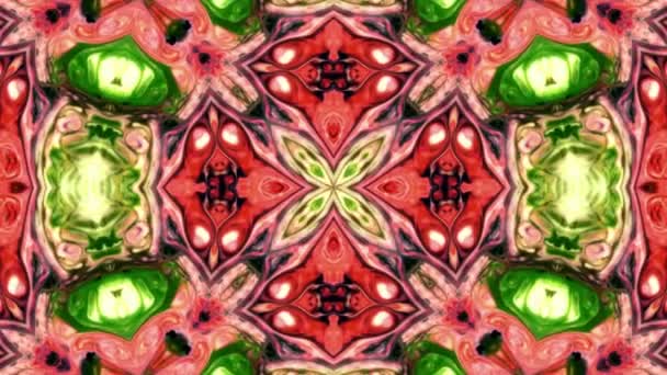 Abstract Symmetric Geometric Stars Shapes Kaleidoscope — Stock Video