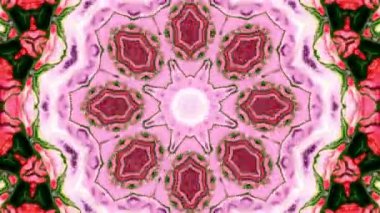 Simetrik soyut geometrik yıldız ve şekiller Kaleidoscope