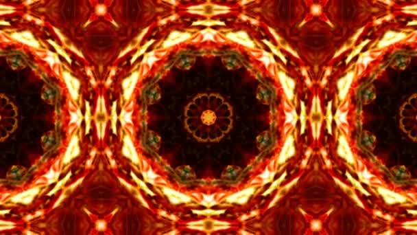 Abstract Symmetric Geometric Stars Shapes Kaleidoscope — Stock Video