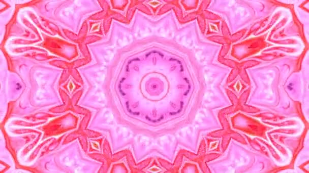 Abstract Symmetric Geometric Stars Shapes Kaleidoscope — Stock Video