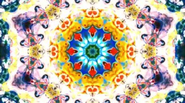 Simetrik soyut geometrik yıldız ve şekiller Kaleidoscope