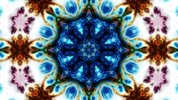 Abstrakte Symmetrische Geometrische Sterne Und Formen Kaleidoskop — Stockvideo