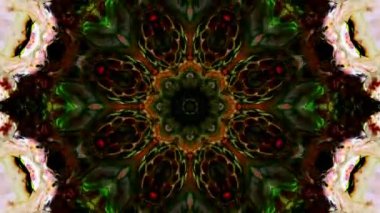 Simetrik soyut geometrik yıldız ve şekiller Kaleidoscope